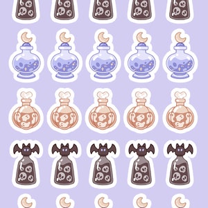 Sticker Sheet: Spooky Season Magic Potions