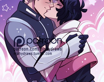 Print: Sheith Kiss in the Stars