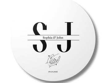 Minimalist Personalized Wedding Coasters #36