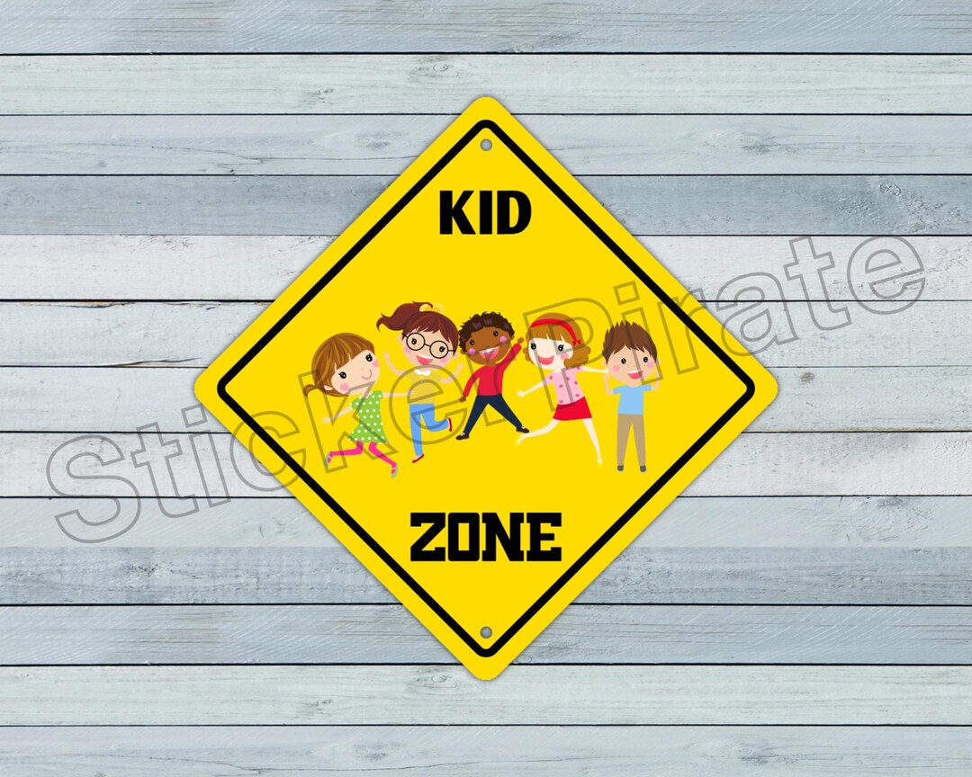 Kid Study Zone Sign Kid Zone 12