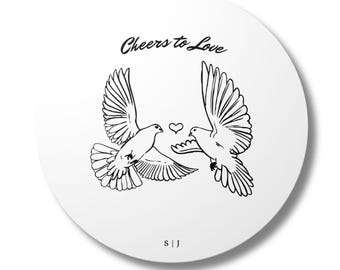 Minimalist Personalized Wedding Coasters #34