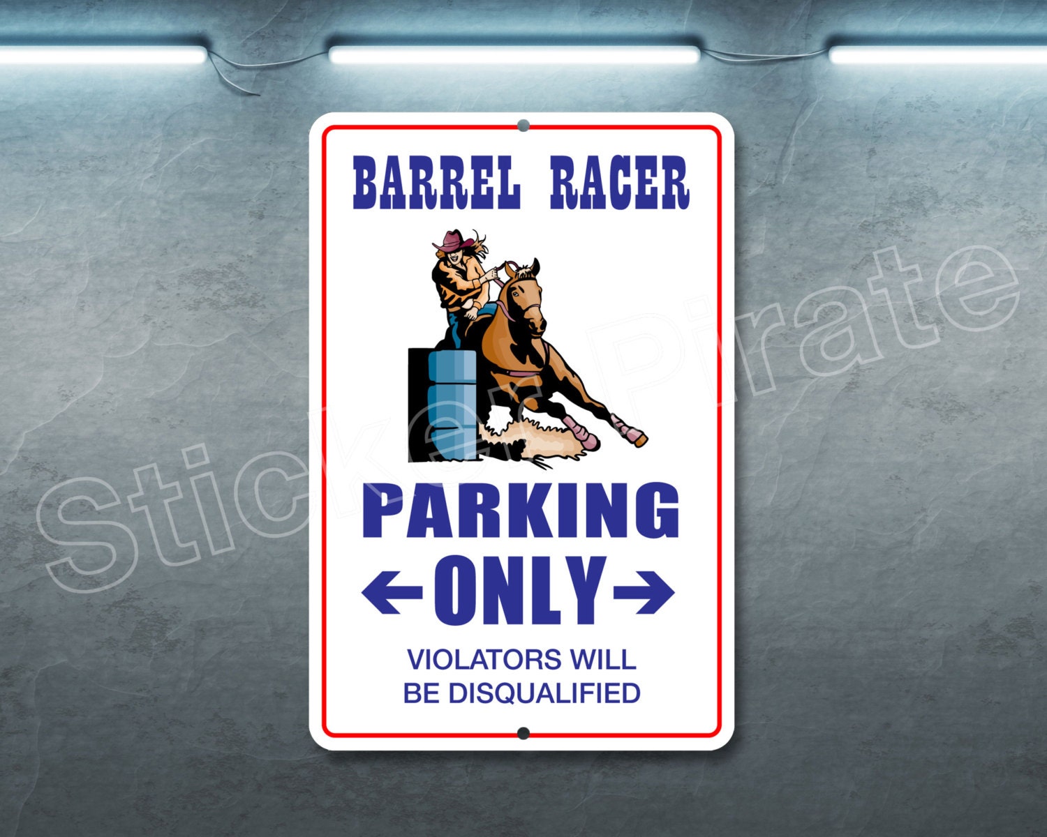 Barrel Racers Parking Only 8 X 12 Aluminum Novelty Etsy UK