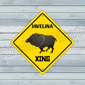 Javelina Crossing 12" x 12"  Aluminum Novelty Sign