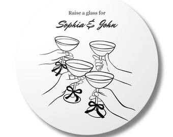 Minimalist Personalized Wedding Coasters #35