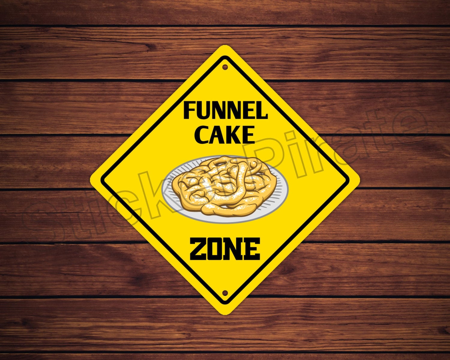 Funnel Cake Zone 12 X 12 Aluminum Novelty Sign Etsy
