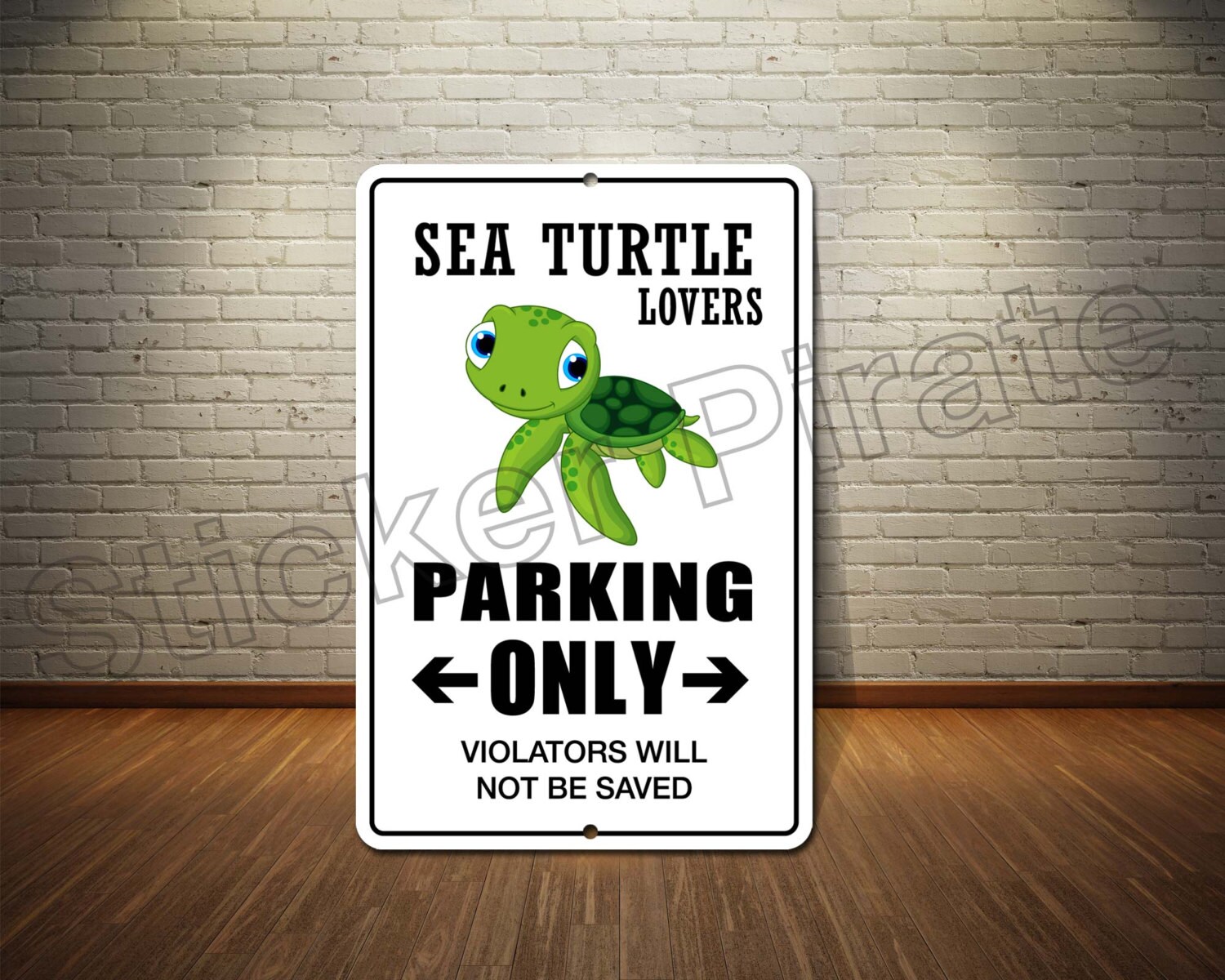 Sea Turtle Lovers Parking Only 8 x 12 Aluminum | Etsy