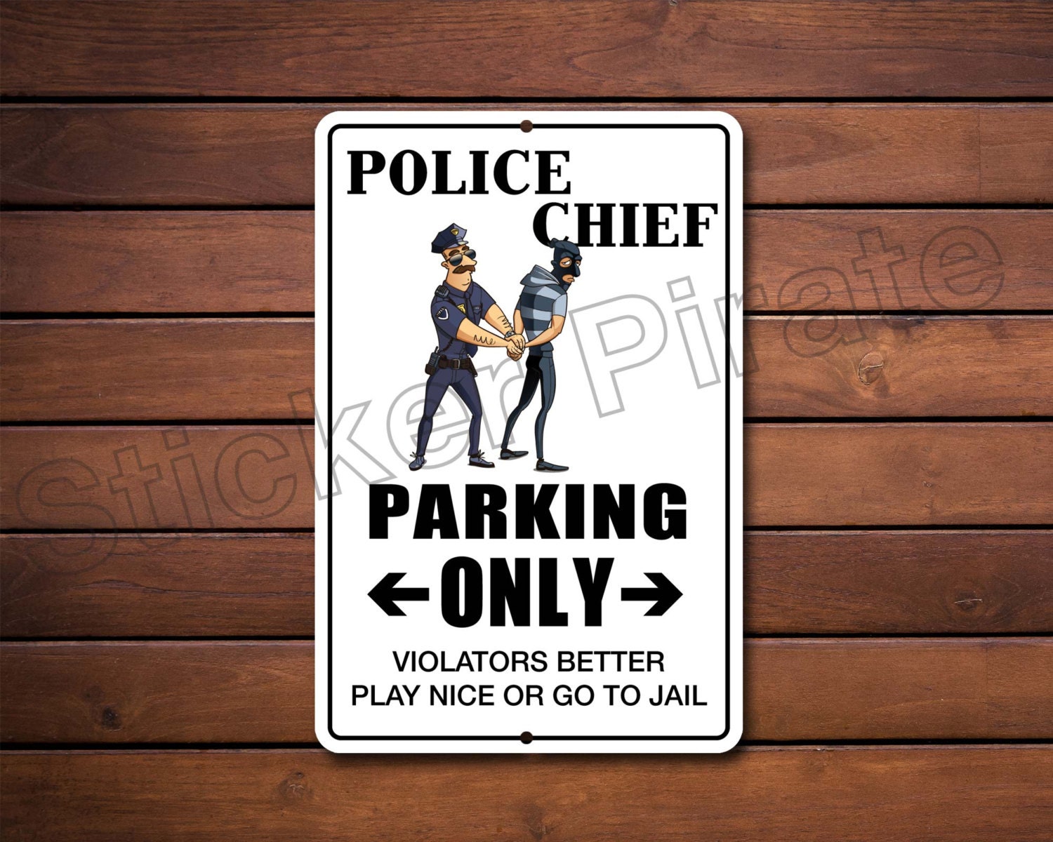 Police Chief Parking Only 8" X 12" Aluminum Novelty Sign - Etsy
