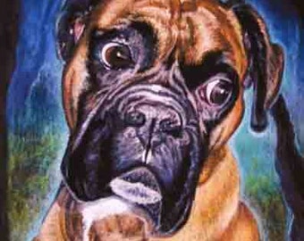 Boxer Dog Limited Edition Giclee Print - It Wasn't Me