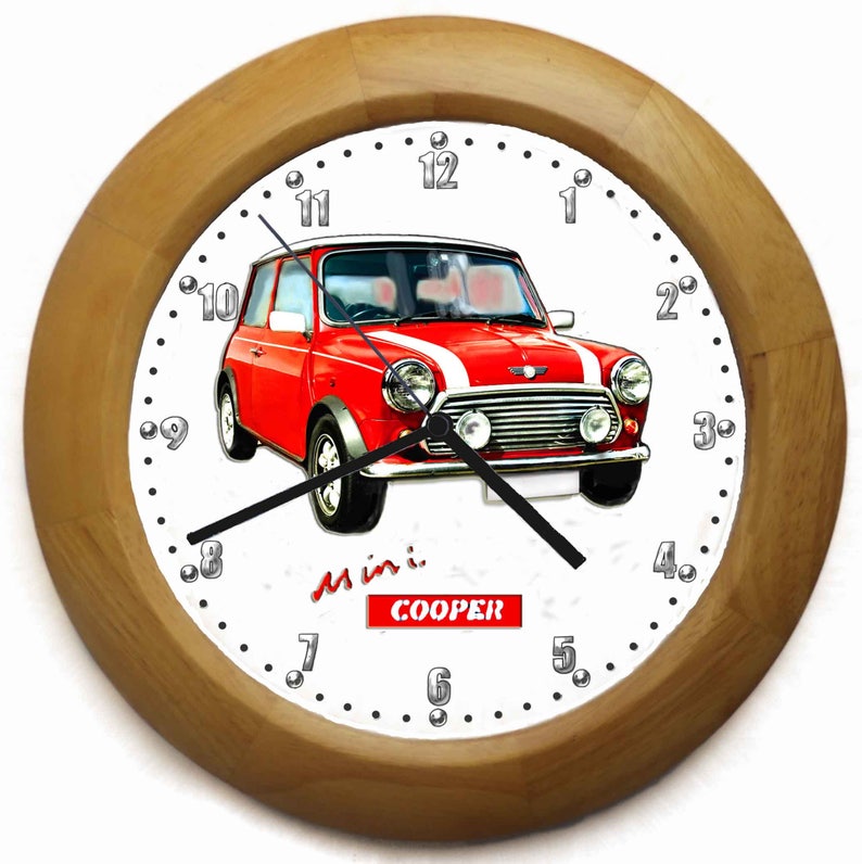 Mini Cooper Wooden Wall Clock Etsy