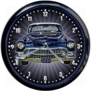 Cadillac Eldorado Classic Car Large 10inch Black Wall Clock