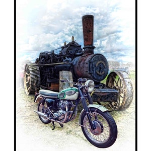 Triumph T100 Daytona Classic Motorcycle A4 print