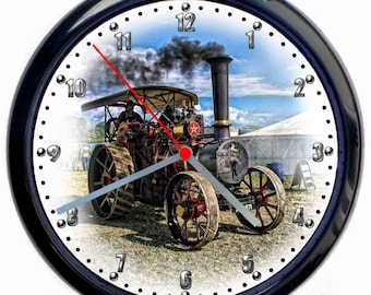 Traction Steam Engine Wall Clock