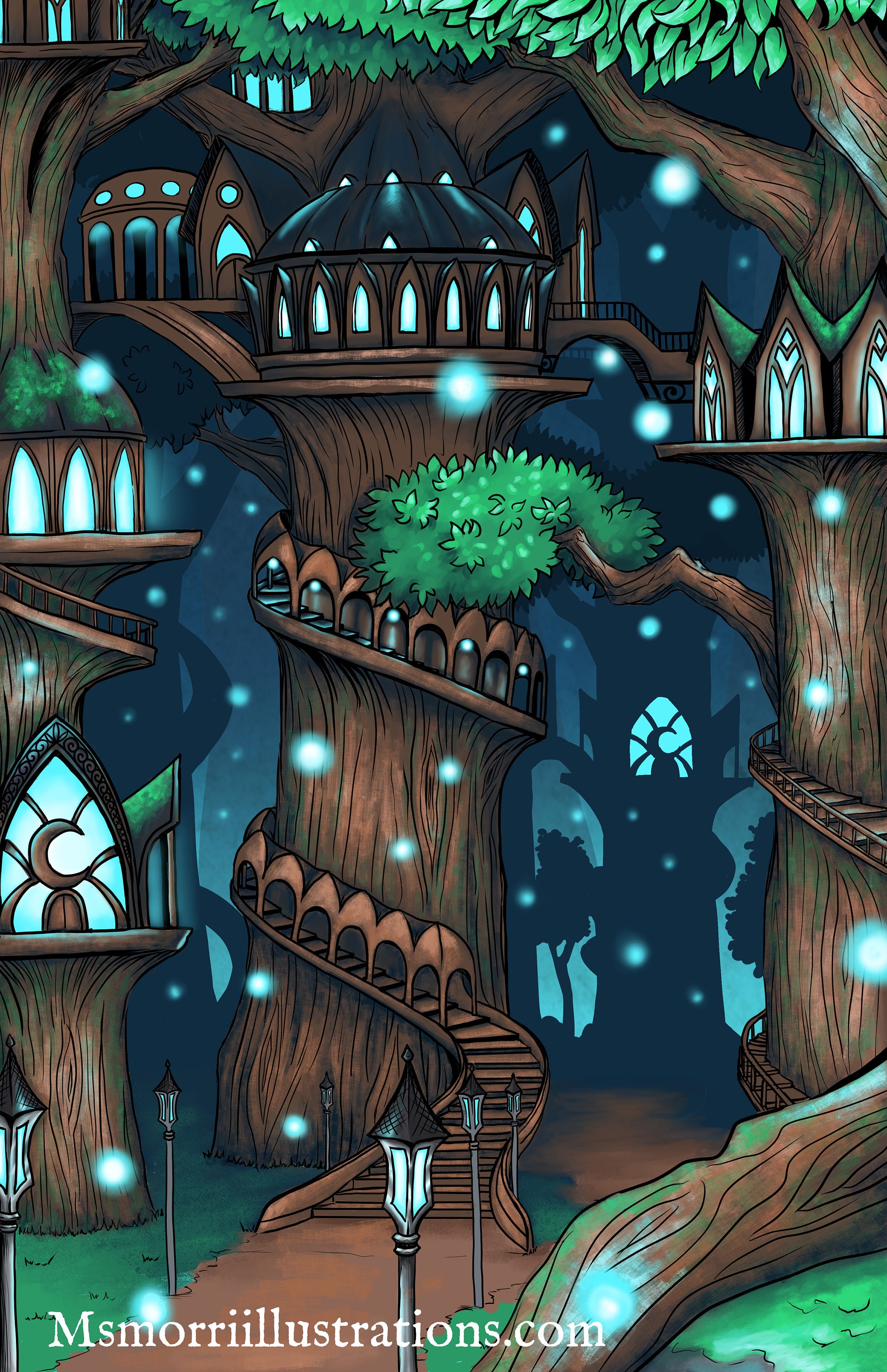 Elven City Print | Fantasy Art, Lost City, Magical Fairytale - Etsy