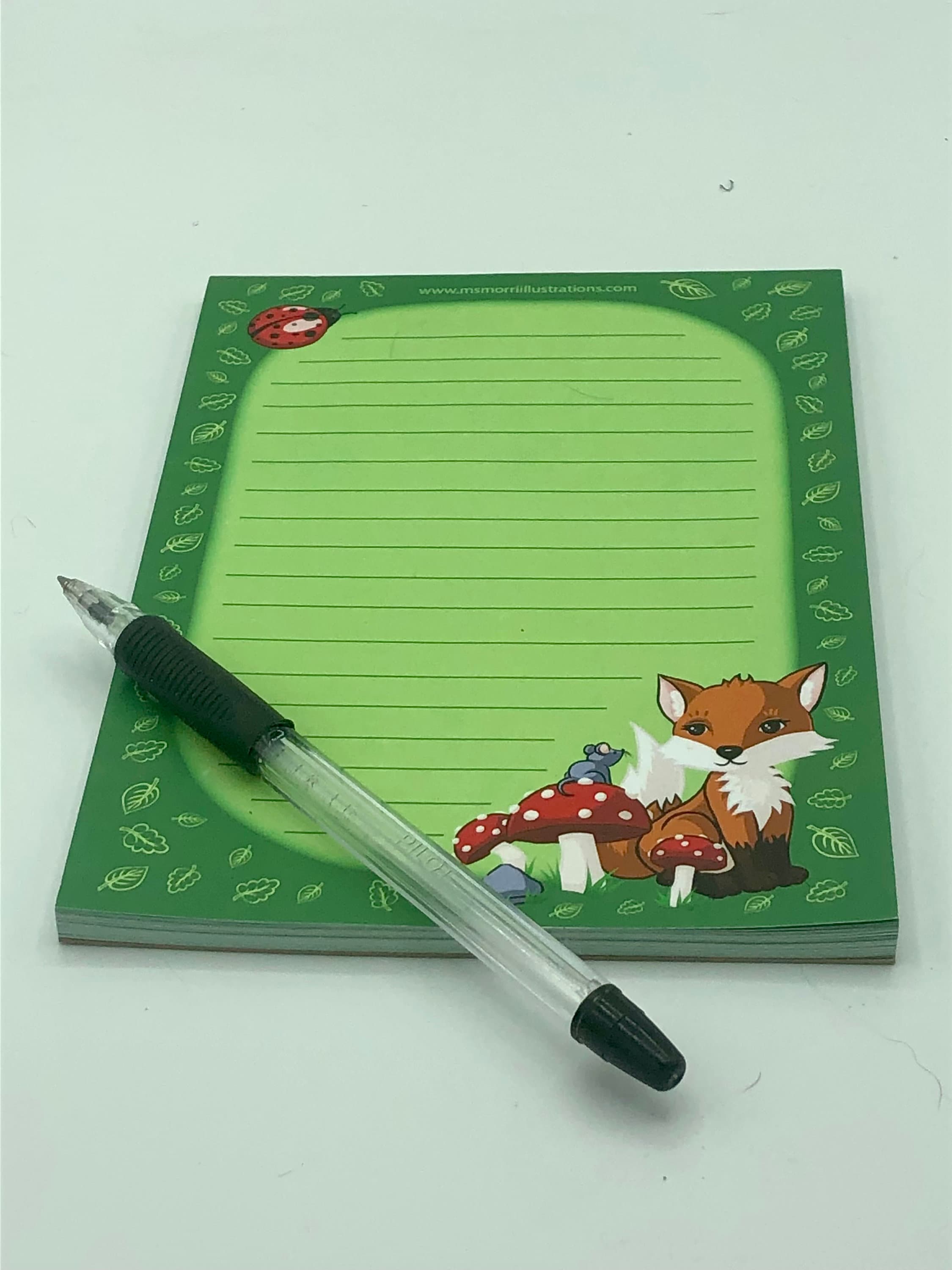 Cute Woodland Fox Notepad - Etsy