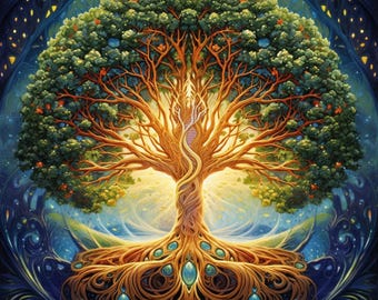 Tree Of Life Decorative Ceramic Tile – UV Printed Glazed Tile with Embossed Texture – Elegant Display or Wall Accent (4.25" or 6") T0015