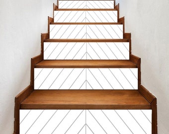 White Beadboard Shiplap Stair Riser Stickers , Window Sill 7 inch X 36 inch strips #0100 - Choose the number of strips needed from the menu.