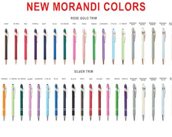 Personalized Custom Rose Gold / Silver Trim With Stylus, Bulk Option Pens Promotional Customized Ballpoint Pens Business Pens Wedding Favors