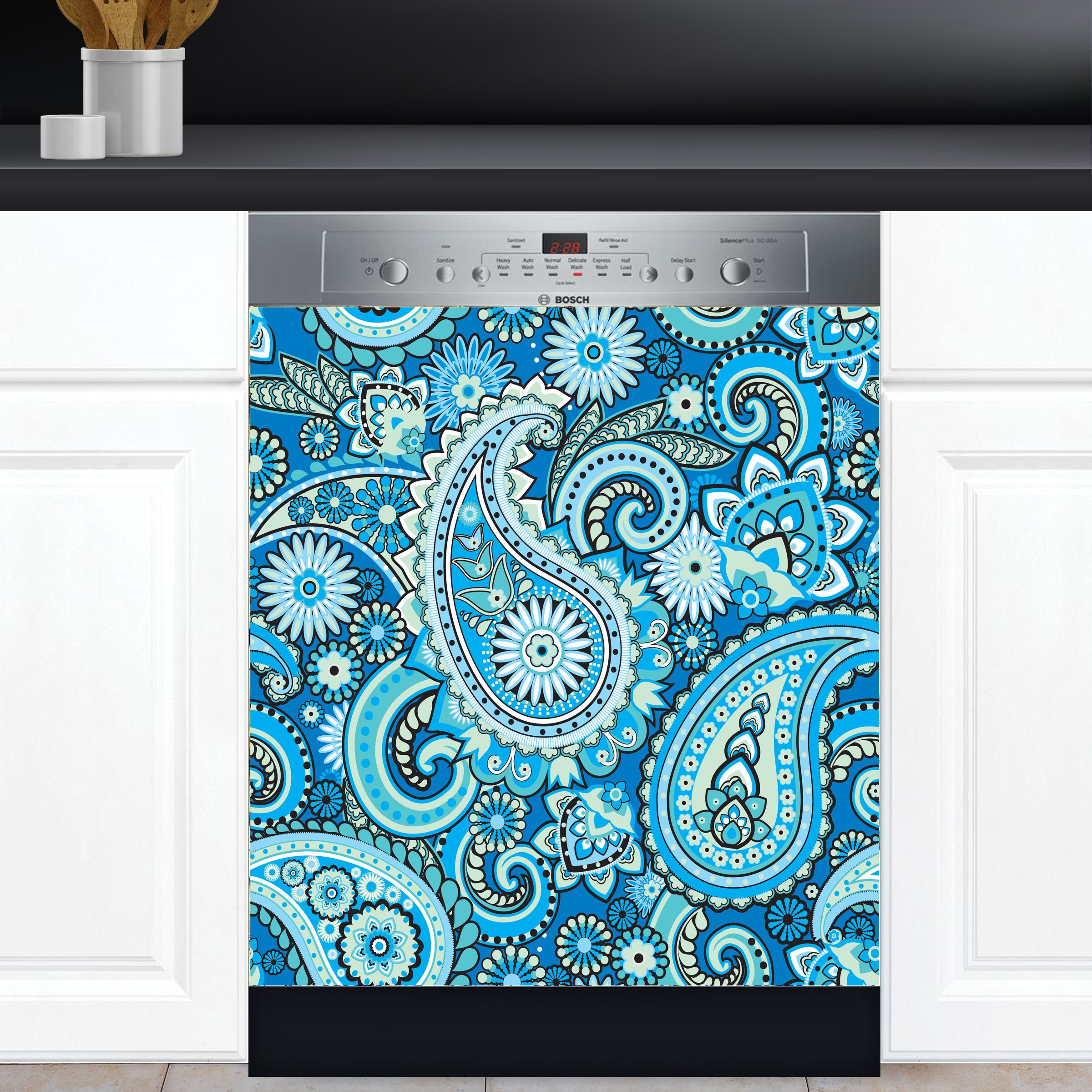 Dishwasher Cover Choose Or Vinyl Decal Sticker Floral Etsy