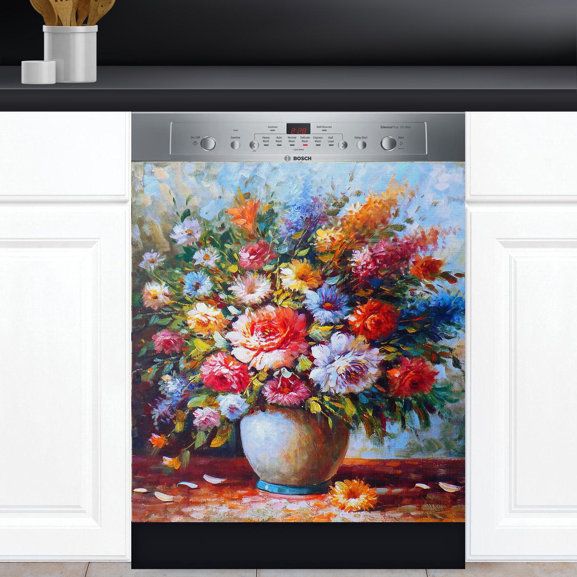 Flowers Still Life Painting Dishwasher Cover