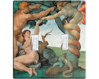 Embossi Printed Maxi Metal -  Michelangelo Garden Of Eden Light Switch / Outlet Cover,  L0379