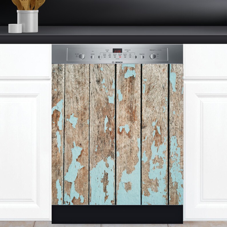 Dishwasher Cover Vinyl Sticker Green Peeling Paint Design Etsy