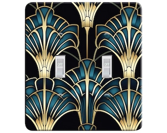 Embossi Printed Maxi Metal Art Deco  Switch Plate Cover - Light Switch / Outlet Cover Custom Plate Choose Style From Menu, V0001