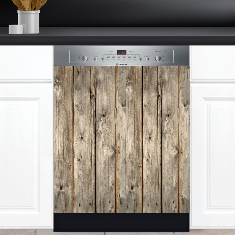 Dishwasher Cover Vinyl Sticker Reclaimed Wood Design D3489 Etsy