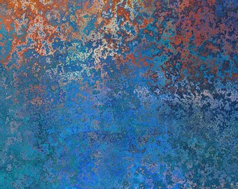 Embossi printboard - rusted blue metal #0007 - 12"x20" 1/8" mdf for glowforge / laser cutting crafts
