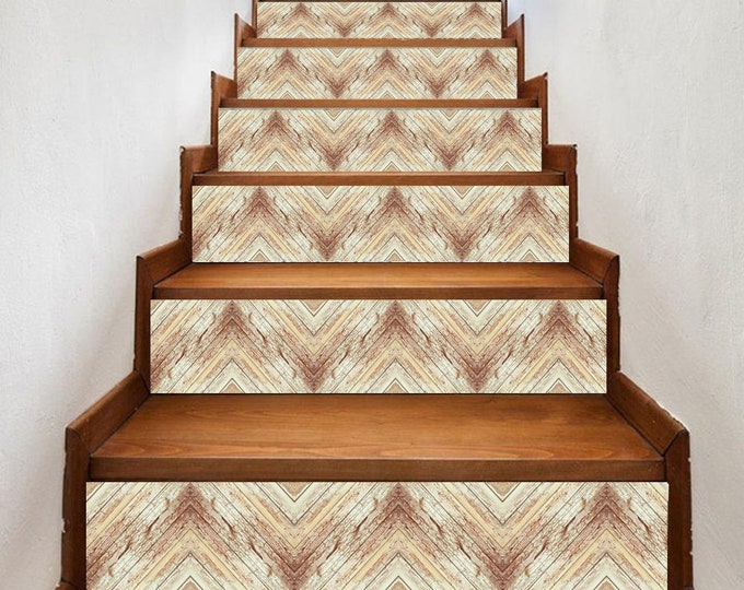 Weathered Wood Stair Riser Window Sill Tile Stickers 7 Inch | Etsy