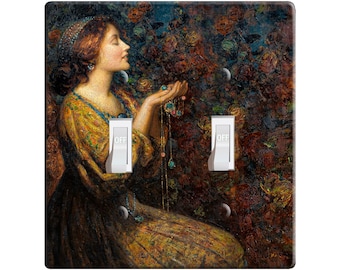 Embossi Printed Maxi  Thomas Edwin Mostyn - Jewels Switch Plate - Light Switch / Outlet Cover,  L0388