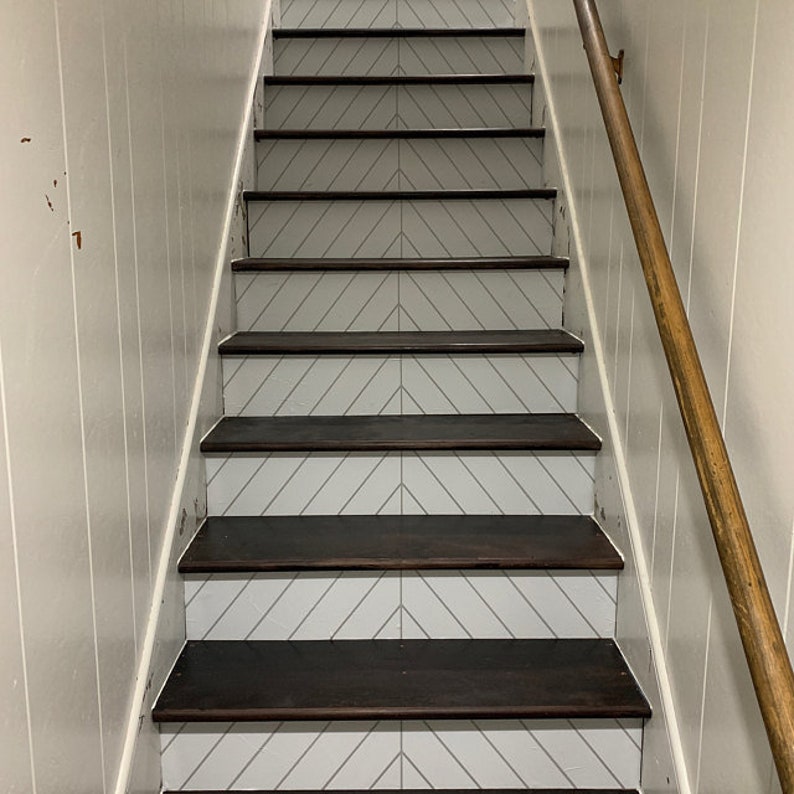 White Beadboard Shiplap Stair Riser Stickers , Window Sill 7 inch X 36 inch strips 0100 Choose the number of strips needed from the menu. image 4