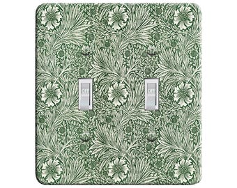 Custom Light Switch Plate Cover  Decorative Outlet Covers  UV Printed Metal Plates  Personalized Wall Plates  William Morris Marigold  V0032