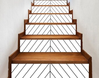 White Beadboard Shiplap Stair Riser Stickers , Window Sill 7 inch X 36 inch strips #0167 - Choose the number of strips needed from the menu.