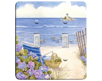 Embossi Printed Maxi Metal Seascape  Marjolene Bastin Switch Plate Cove Light Switch/Outlet Cover Custom Plate Choose Style From Menu V0022