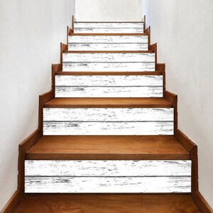 Modern  Farmhouse wood stair riser, window sill, tile stickers 7 inch X 36 inch strips #0165 - Choose the number of strips from the menu.
