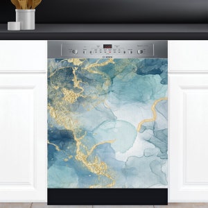 Dishwasher Cover Choose Magnet Or Vinyl Decal Sticker, Abstract Alcohol Ink Design D0204- choose your type from the menu.