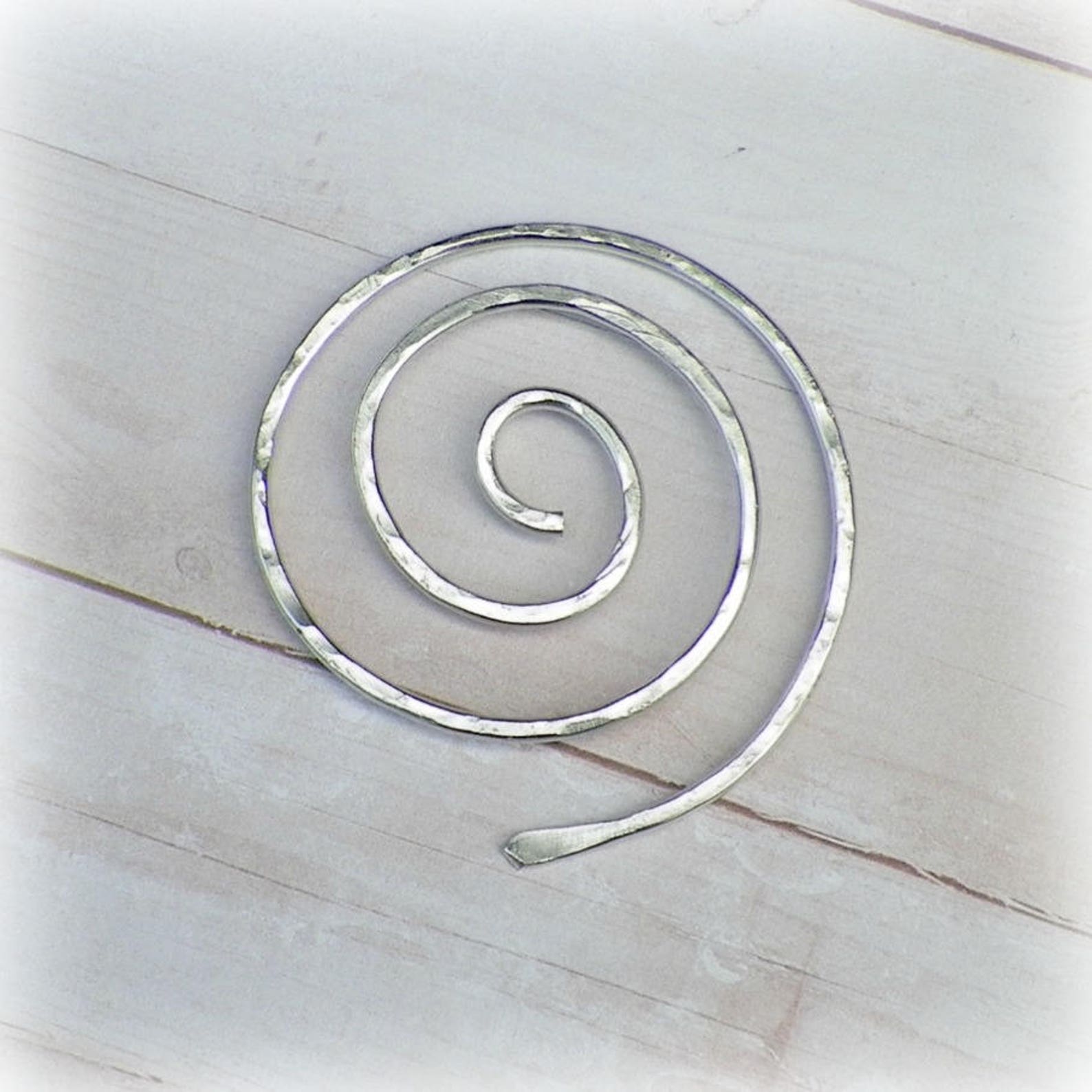 Silver Spiral Shawl Pin Penannular Mimimalistic Brooch Vintage - Etsy