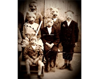 Photo effrayante étrange costume d&#39;Halloween imprimable horreur impression d&#39;art mural Halloween effrayant photo vintage imprimable en téléchargement numérique