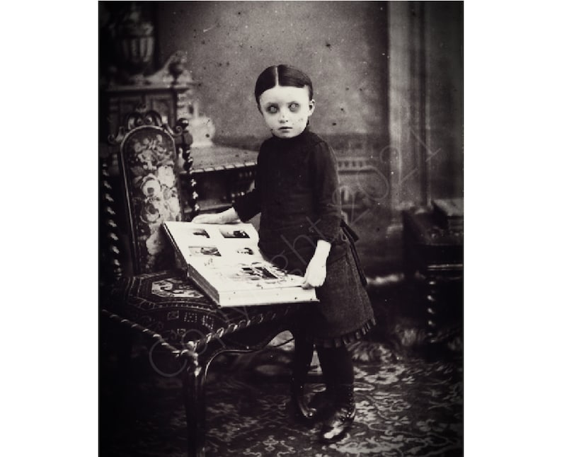 Photo Victorian Creepy Ghost Girl Vintage Printable Child Etsy