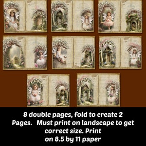 Fairyland Junk Journal Printable Kit Woodland Fairy Doors Lined Shabby ...