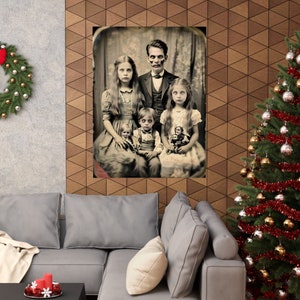 Creepy Family Poster Photo Print Asylum Patient Scary Printable Vintage ...