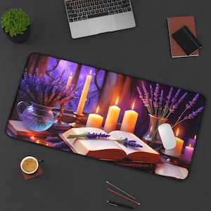 Witches Table Garden Desk Mat Office Decor Large Gaming Mouse Pad Dark Cottagecore Witchy Moon Over Garden