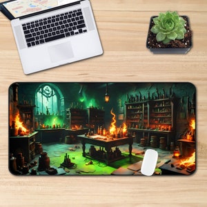Witchy Desk Mat Mousepad The Witches Room Magic Aesthetic Office Decor Large Gaming Mat Pad Academia