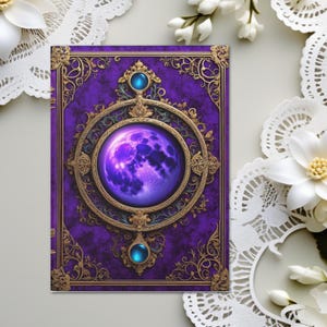 Moon Custom Journal Hardcover Personalized Witchy Notebook Dream Journal Book Of Shadows Manifestation BooK