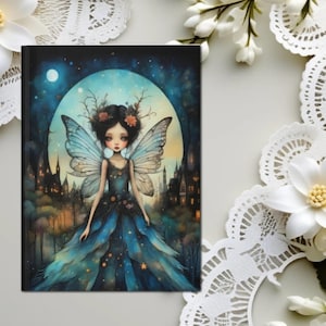 Whimsigoth Custom Moon Fairy Journal Personalized Hardcover Dream Notebook Witchy Dark Academia