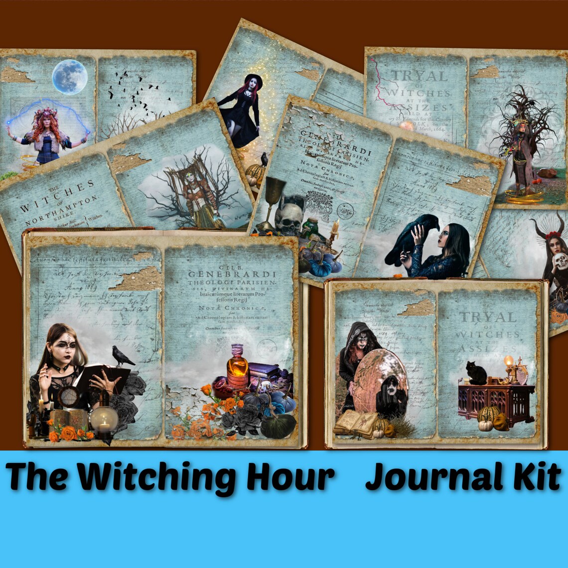 Witches Journal Pages Kit Halloween Magic Printable Pages - Etsy