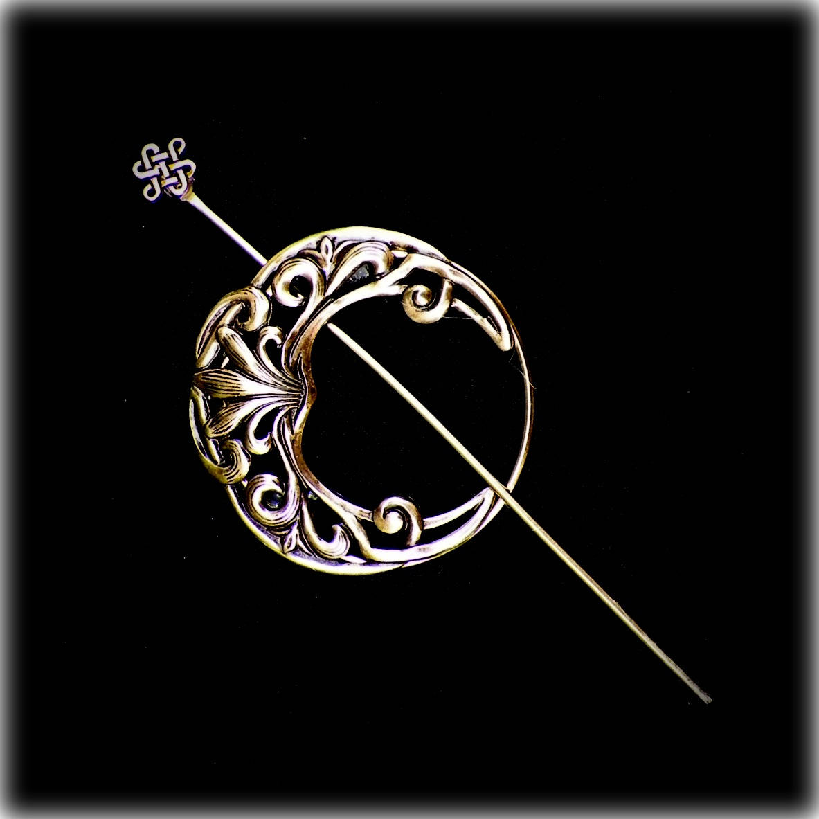 Celtic Shawl Pin Penannular Brass Mimimalistic Brooch Vintage Etsy