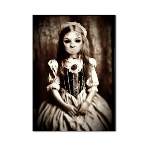 Creepy Old Photo Girl Vintage Ghost Portrait Horror Printable Victorian Wall Art Halloween Digital Print Download Ephemera