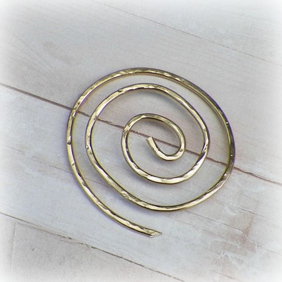 Shawl Pin Spiral Penannular Mimimalistic Gold Color Brooch | Etsy