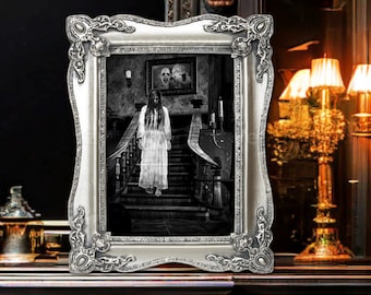Haunted Ghost Art Print Horror Gothic Victorian Woman In White Photograph Poster Gothic Dark Academia Gothic Home Decor Poster